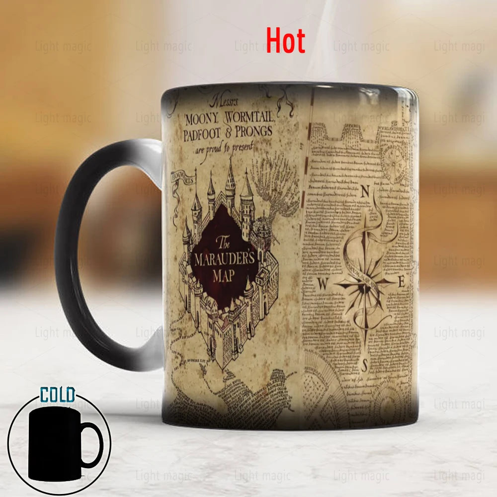 Light magic marauders map 11oz Color Changing Mug Sensitive Ceramic coffee Tea Mugs Cup best gift for friends