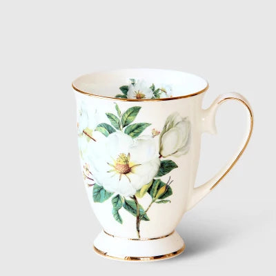 High Quality Ivory Porcelain Elegant Coffee Cup,Ceramic Mugs Luxury British Style Afternoon Tea Cup,office mug