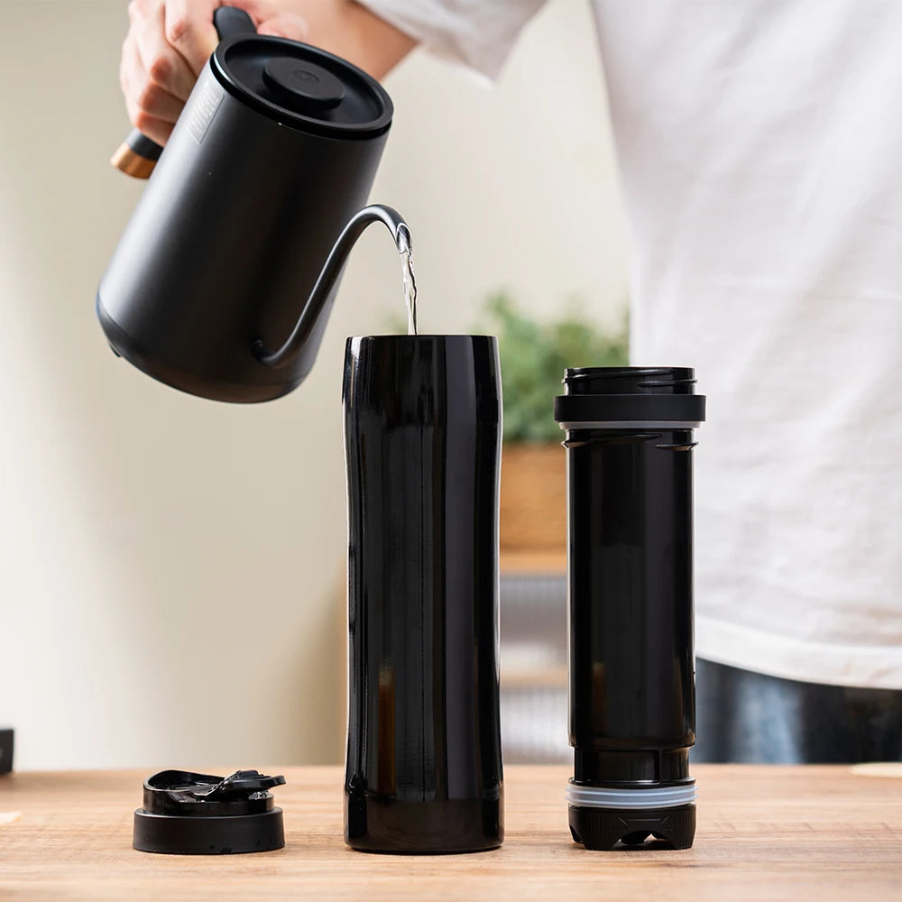 350ML French Press Stianless Steel Portable Coffee Press Maker Tarvel With Coffee Plunger Filter Double Wall Vacuum Mug Pot